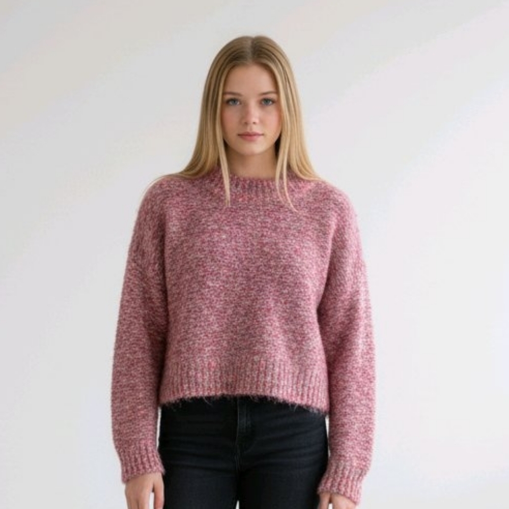 FP Movement by Free People Marled Pink Sweater - Picture 1 of 7